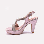 Peach Pointed Heel Sandals 0421443
