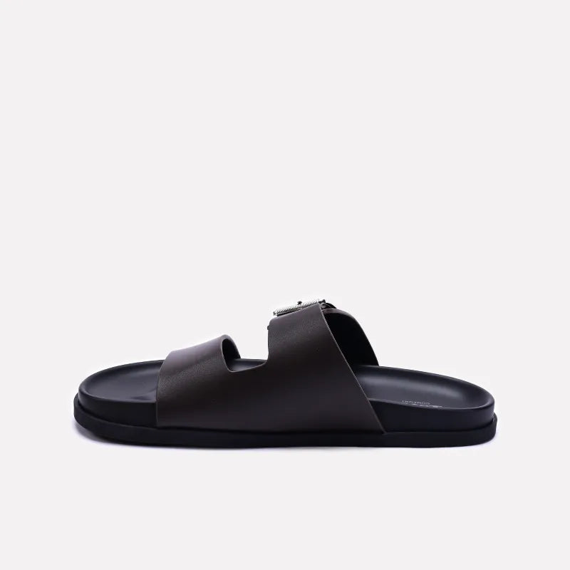 Dark Brown Casual Slides For Men 0151108