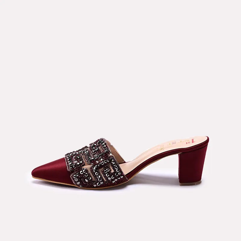 Fancy Court Shoes Maroon 0450137