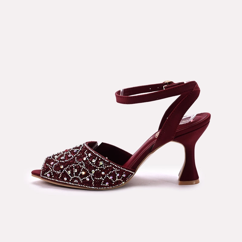 Bridal Court Shoes Maroon 0450095