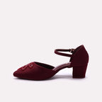 Bridal Court Shoes Maroon 0450051