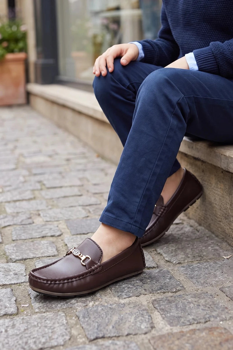 Boy Loafer Shoes Brown 0610648