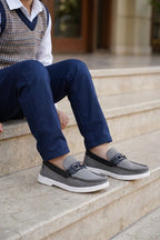 Boy Loafer Shoes Gray 0610574