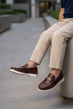 Boy Loafer Shoes Maroon 0610579