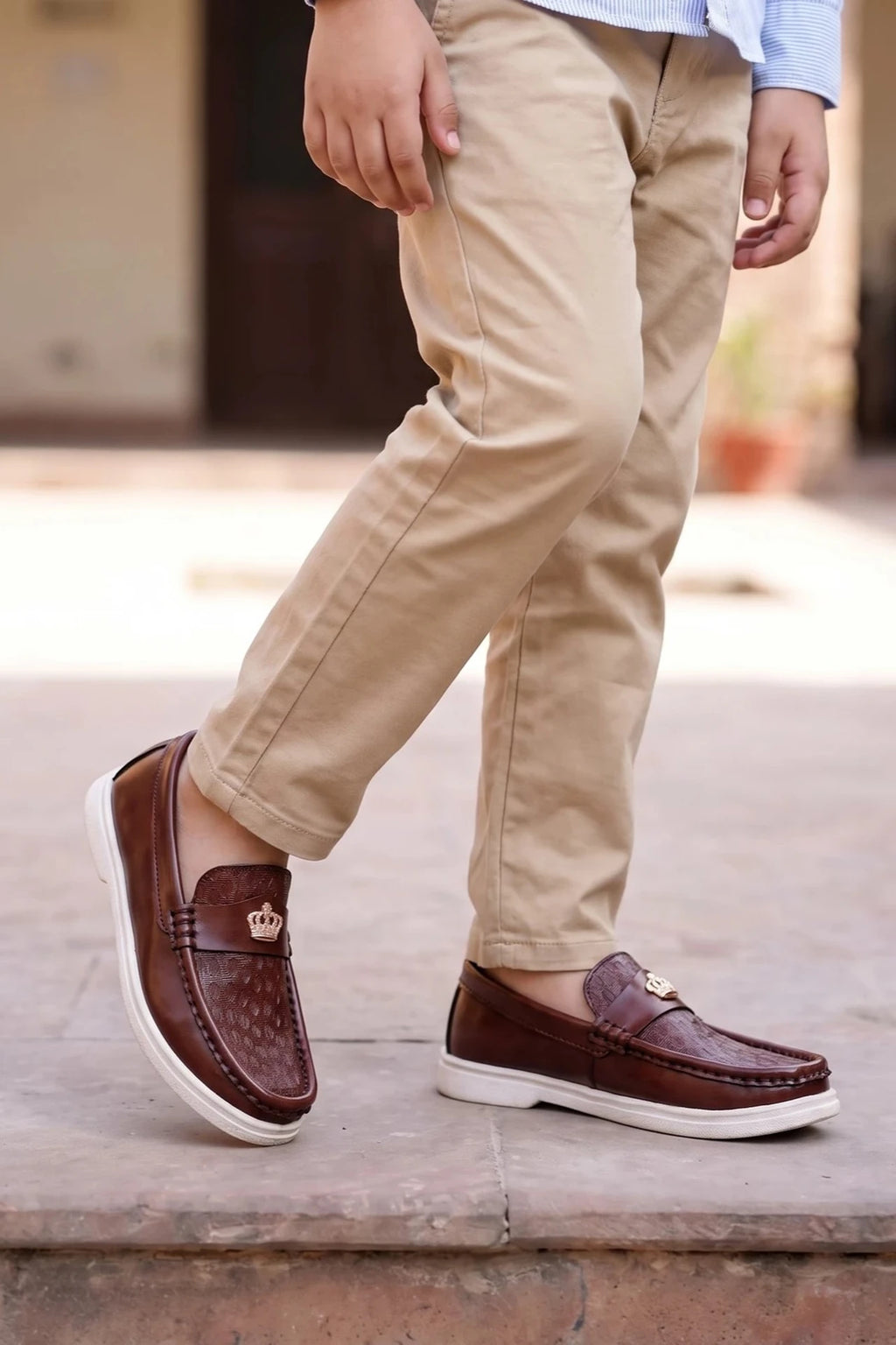 Boy Loafer Shoes Maroon 0610671