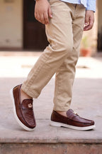 Boy Loafer Shoes Maroon 0610671