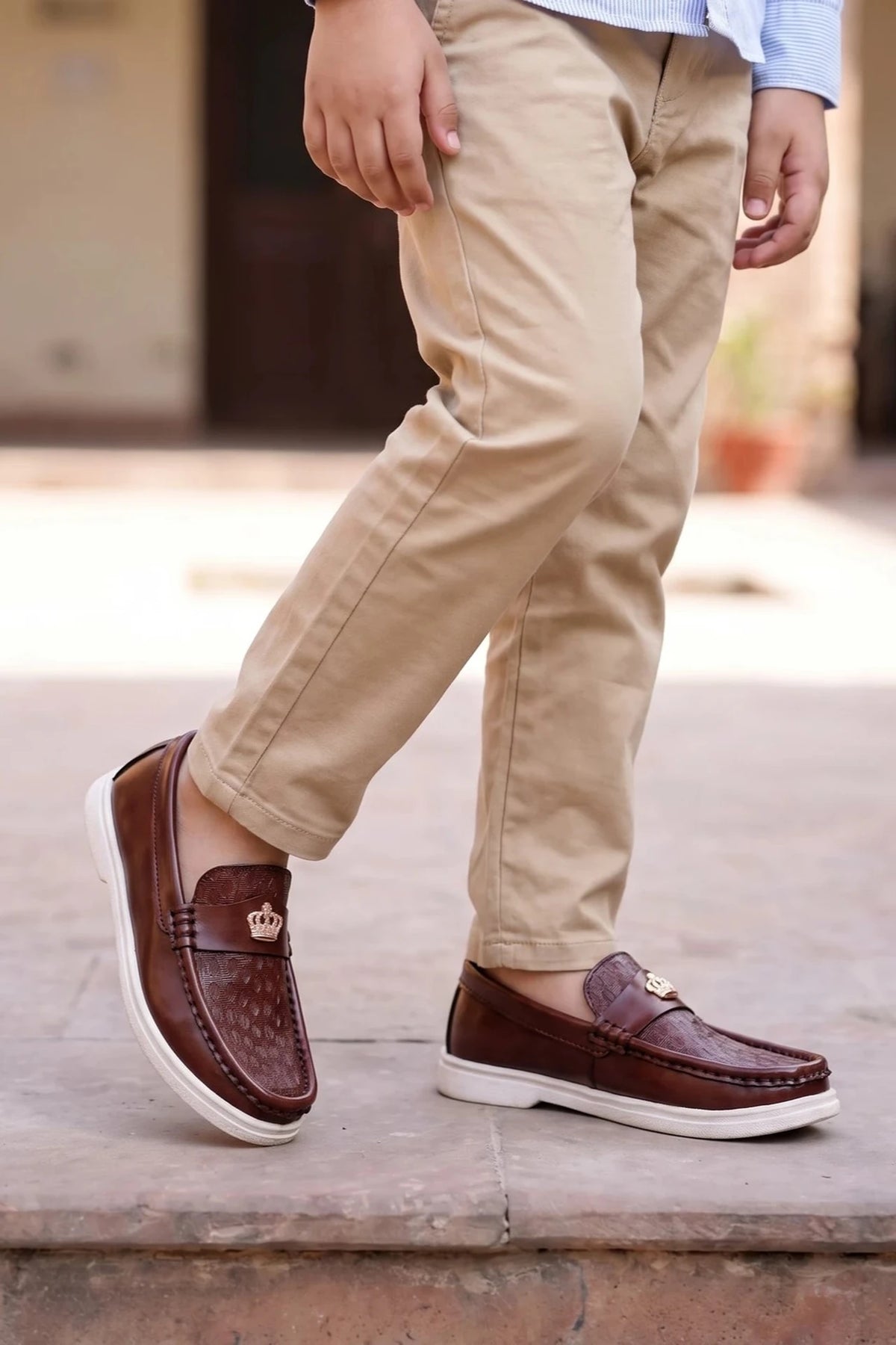 Boy Loafer Shoes Maroon 0610671