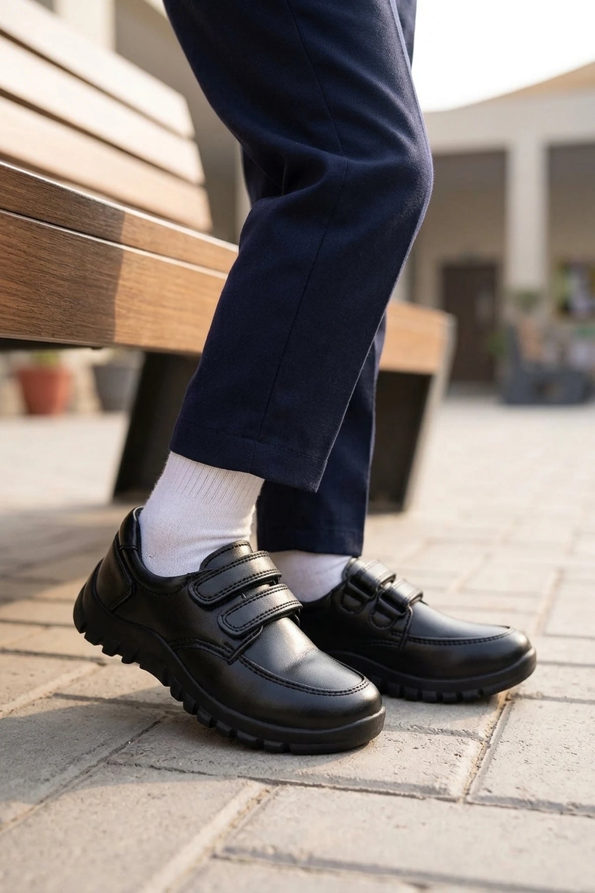 Boy School Shoes Black 0610463