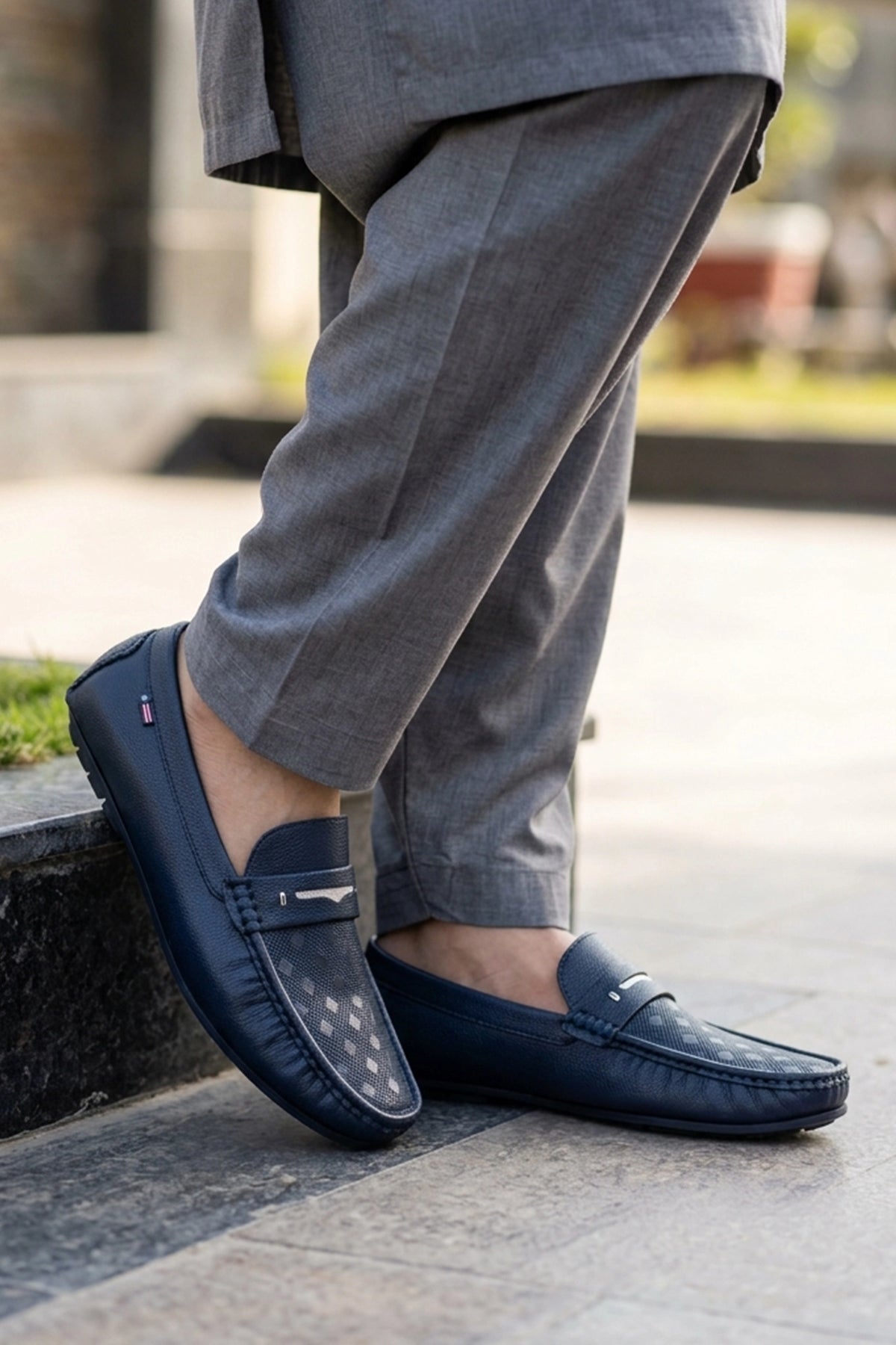 Berenger Blue Penny Loafers 0130869