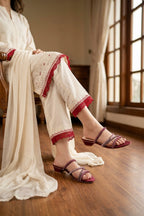 Birgit  Maroon Fancy Slippers 0412533