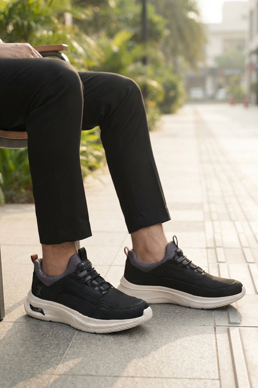 Black Casual Sneakers Mens 0120604