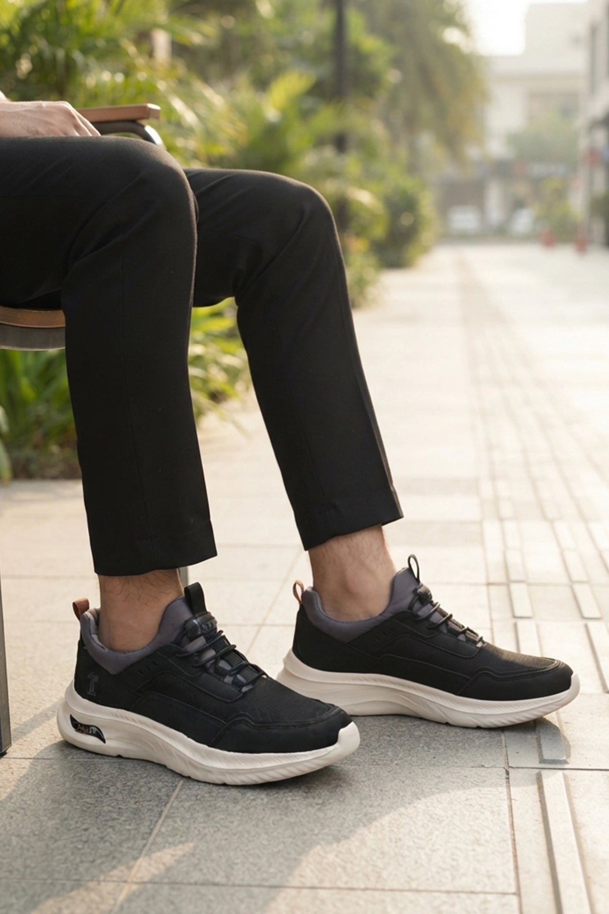 Black Casual Sneakers Mens 0120604