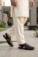 Black Mens Peshawari Sandals 0141130