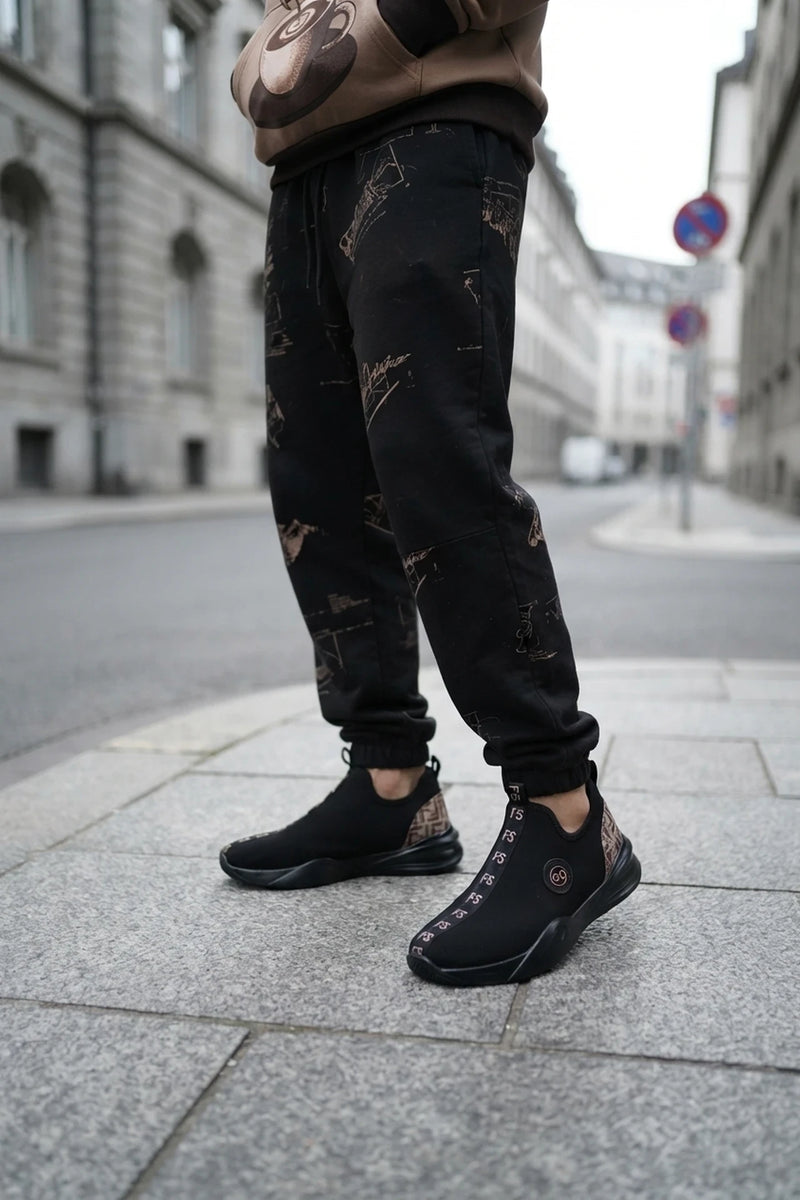 Black Mens Sneakers 0120615