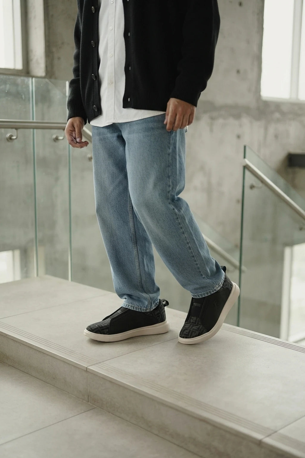 Black Mens Sneakers Shoes 0120623