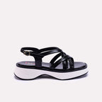 Womens Black Chunky Casual Sandals