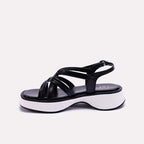 Black Chunky Casual Sandals for Women