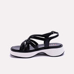Black Chunky Casual Sandals for Women