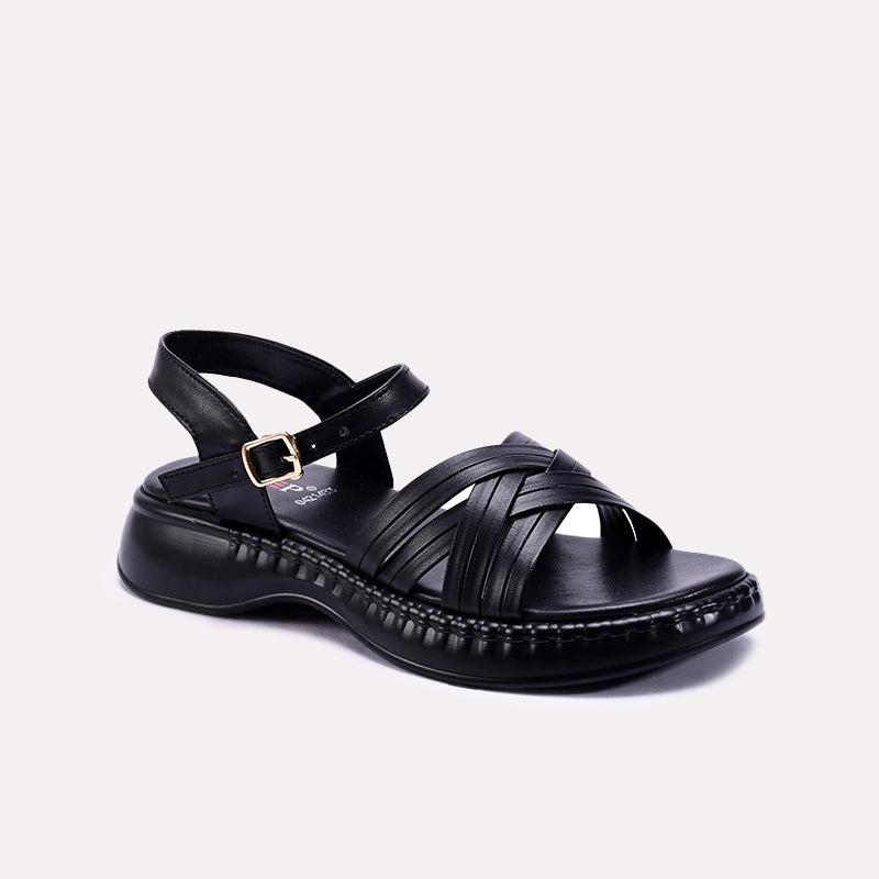 Black Chunky Casual Sandals