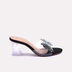 Black Crystal Heel Fancy Slippers 0412556