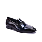 Black Glossy Slip On Dress Shoes 0111269