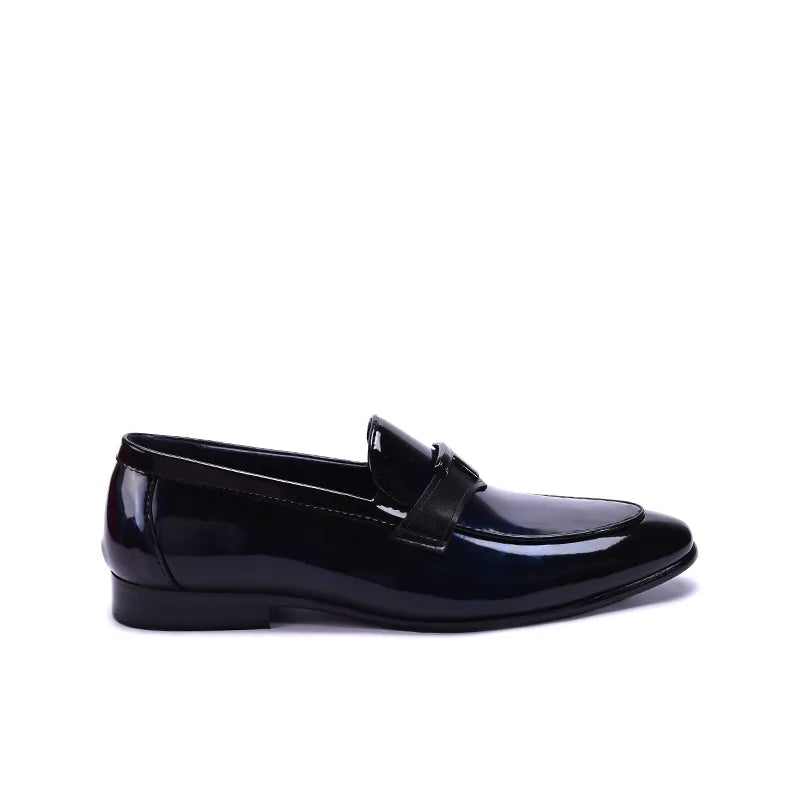 Black Glossy Slip On Dress Shoes 0111269