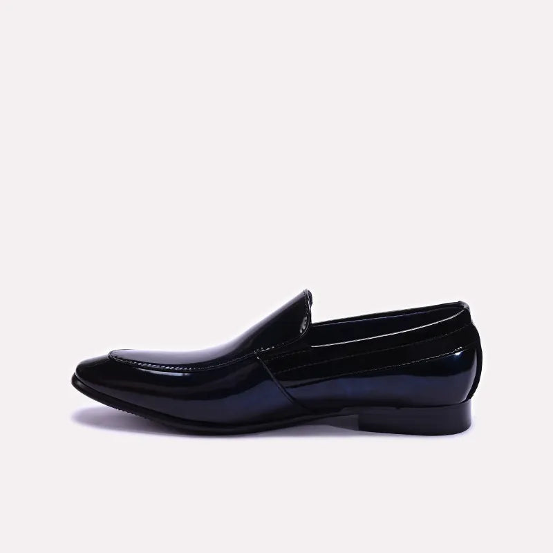 Black Glossy Slip On Dress Shoes 0111272