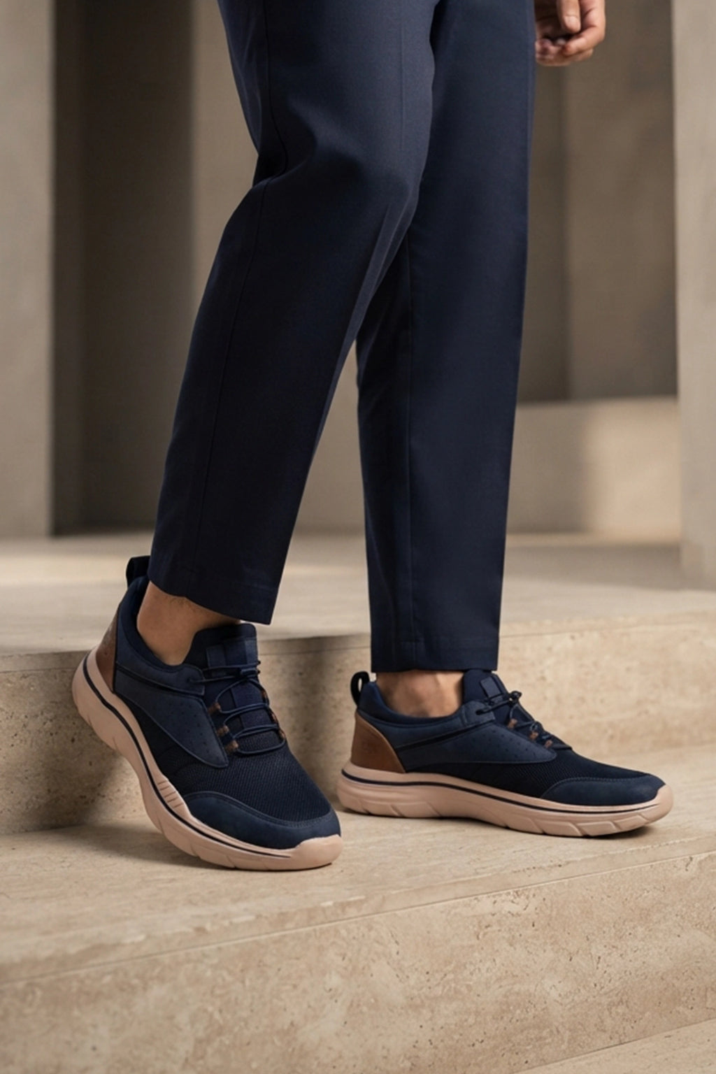 Blue Casual Sneakers Mens 0120571