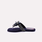 Blue Fancy Flat Slippers for Women