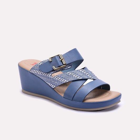 Blue Wedge Casual Slippers 0413267
