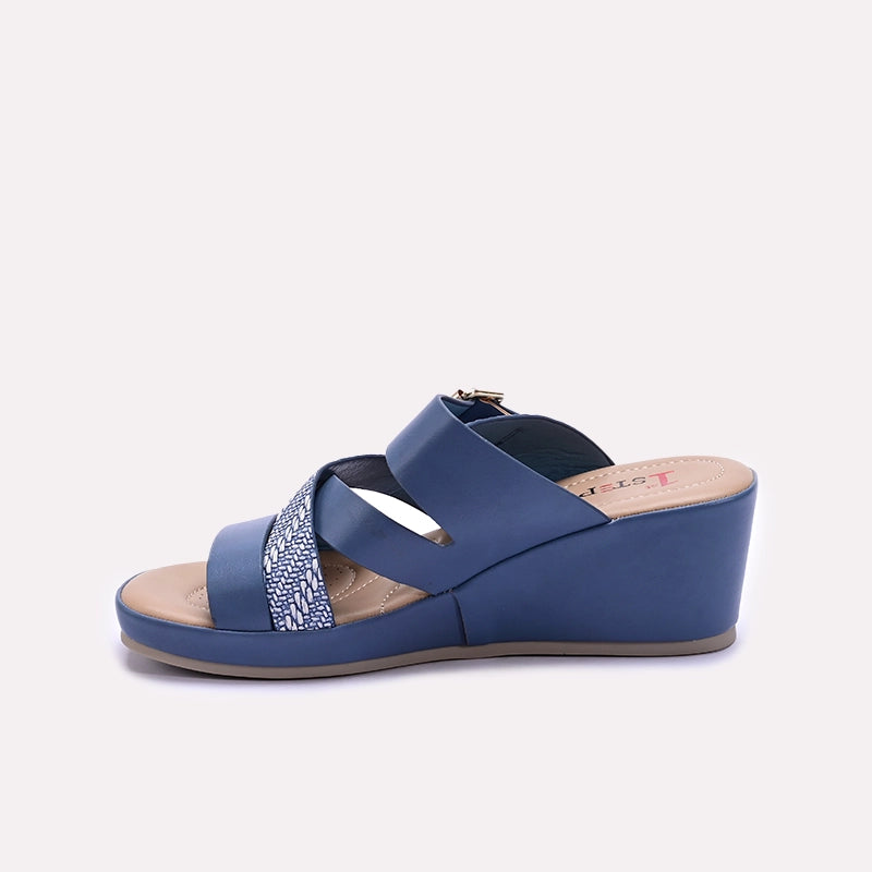 Blue Wedge Casual Slippers 0413267
