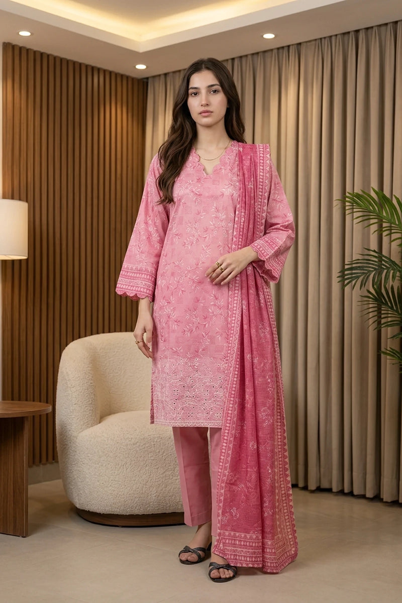 Blush 3 Pc Printed Lawn Suit 15D0098