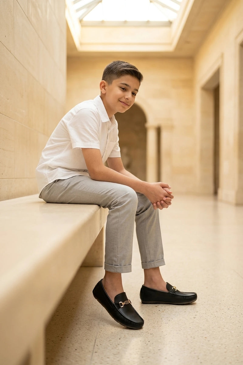Boy Loafer Shoes Black 0610648