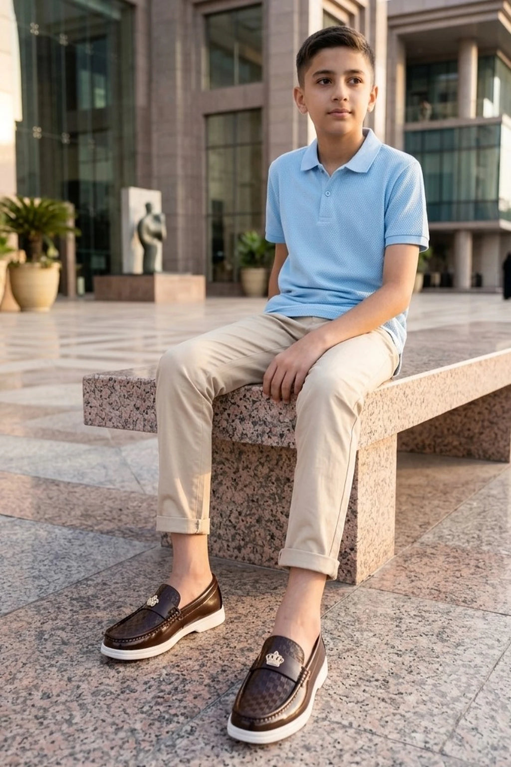 Boy Loafer Shoes Brown 0610671