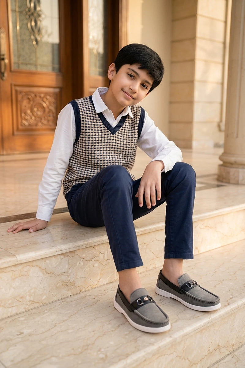 Boy Loafer Shoes Gray 0610574
