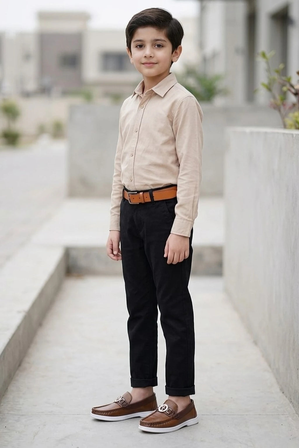 Boy Loafer Shoes Mustard 0610578