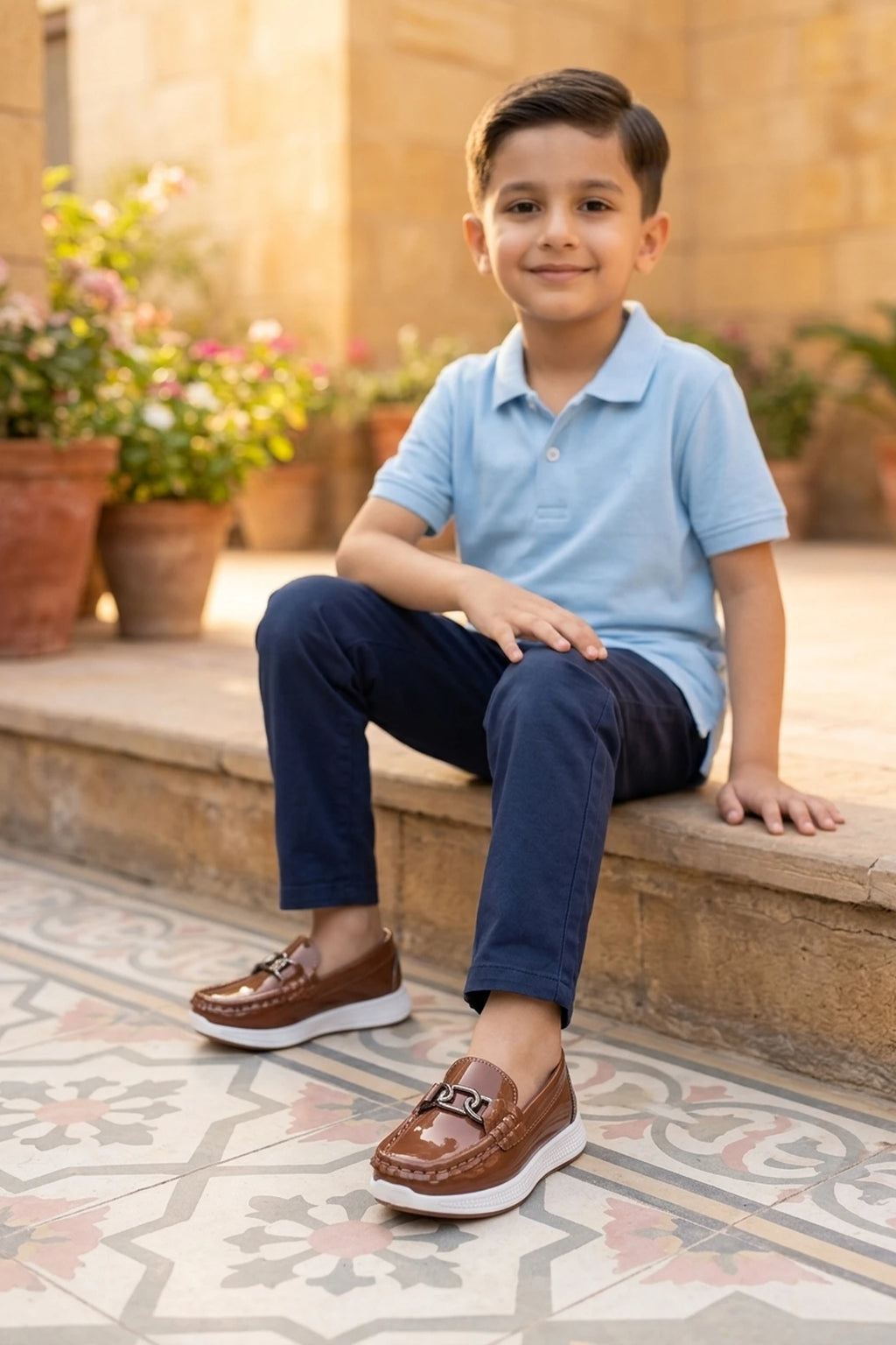 Boy Loafer Shoes Mustard 0610677