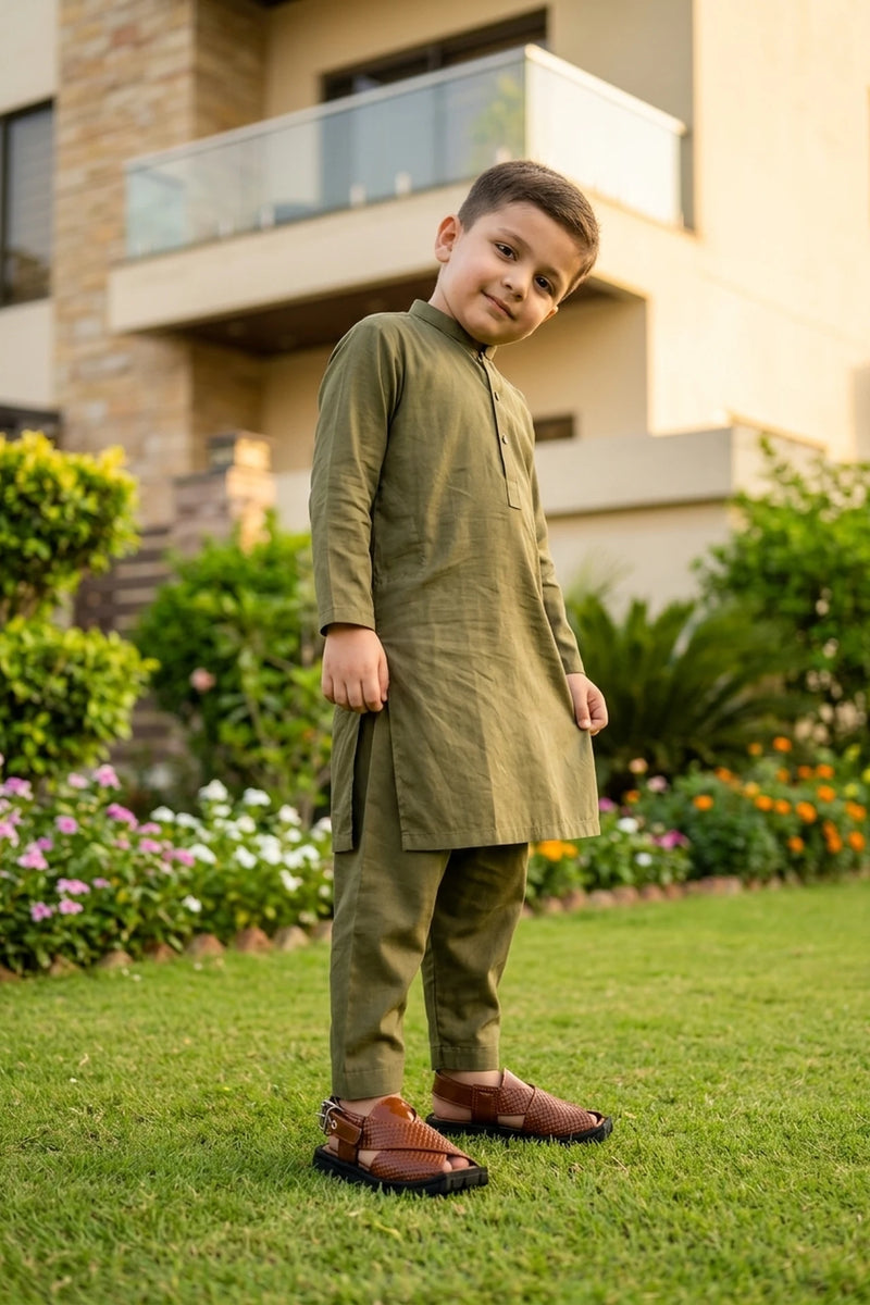 Boy Peshawari Sandal Mustard 0620977