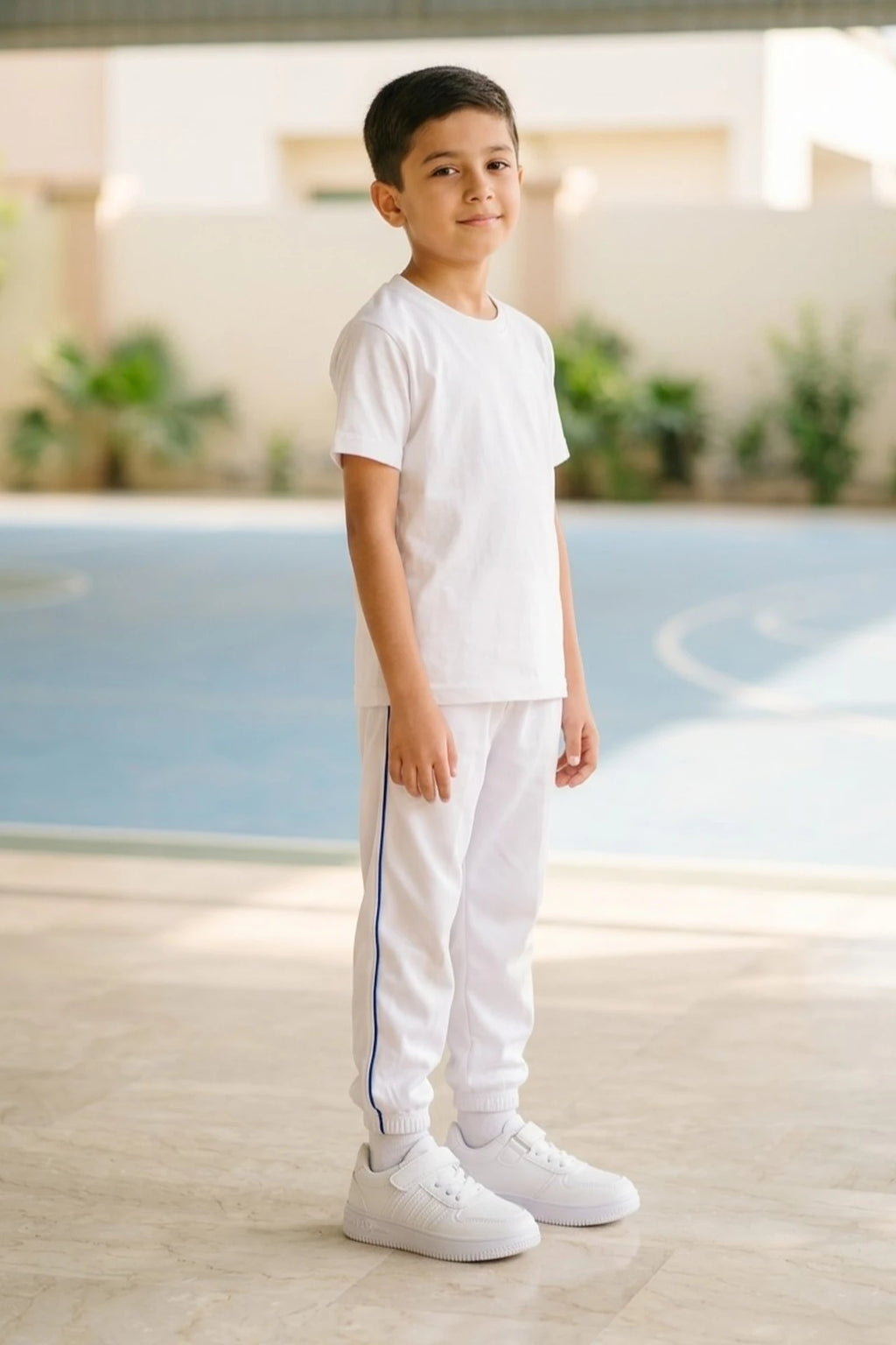 Boy School Shoes White 0650819
