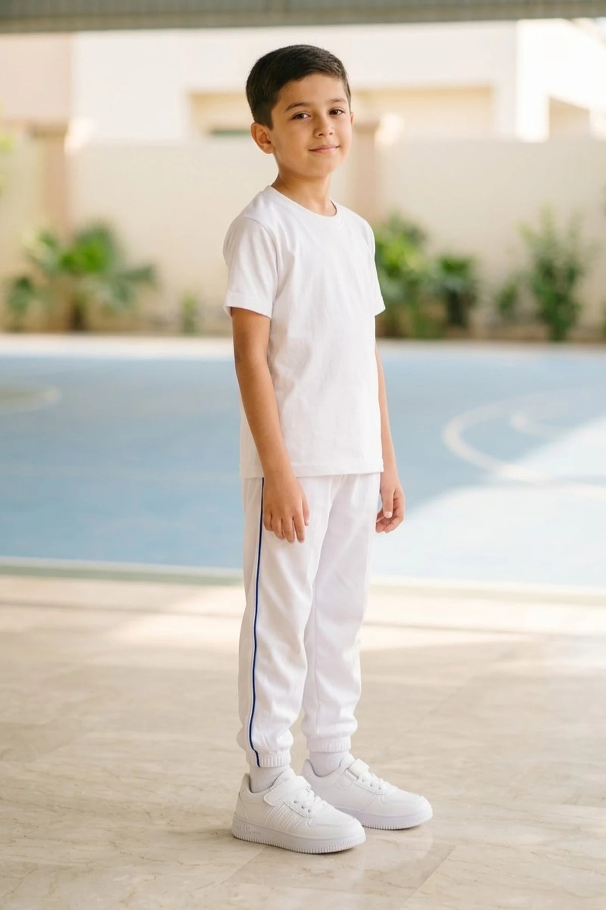 Boy School Shoes White 0650819