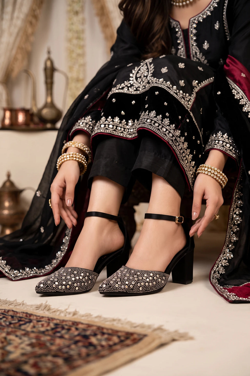 Bridal Court Shoes Black 0450046