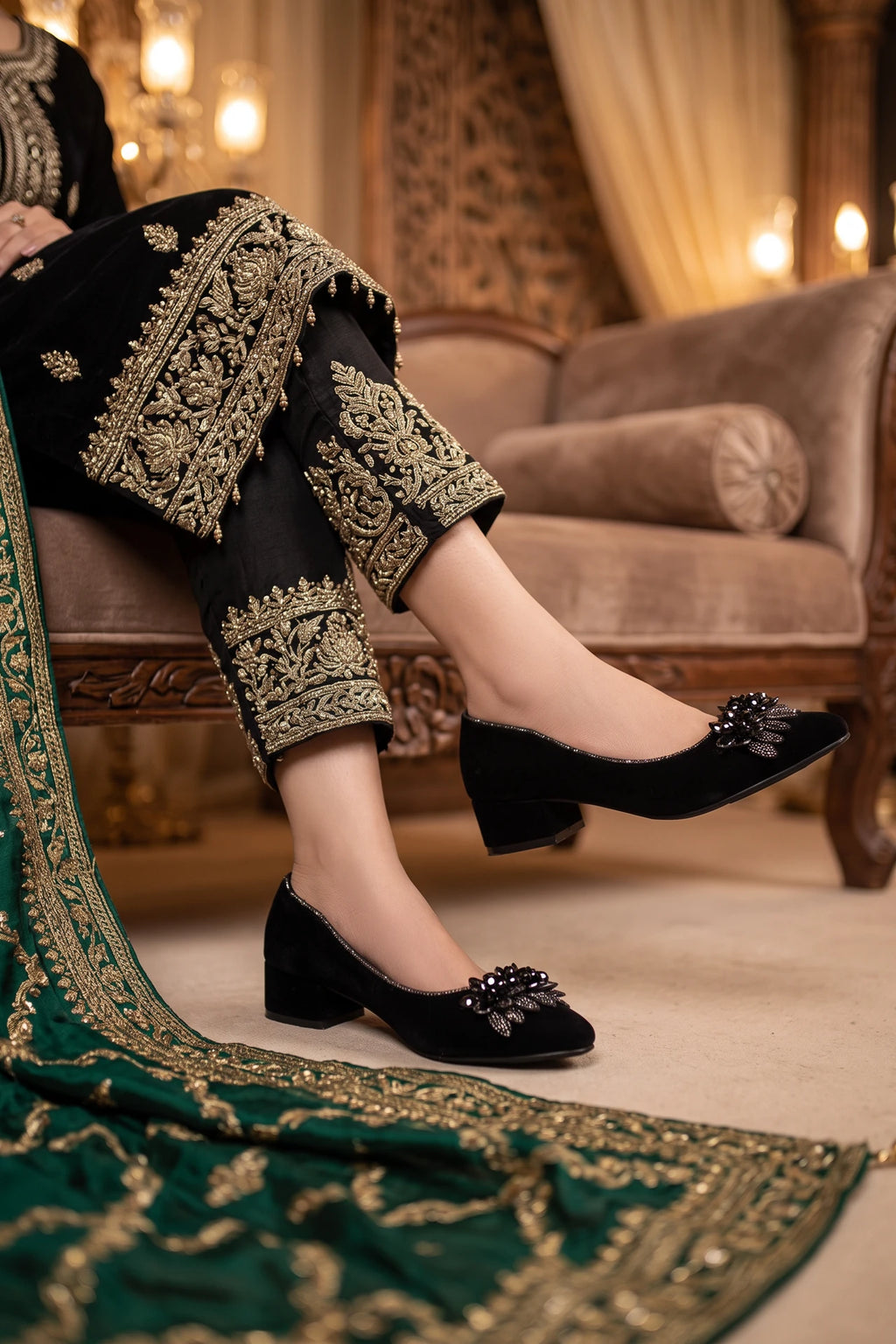 Bridal Court Shoes Black 0450068