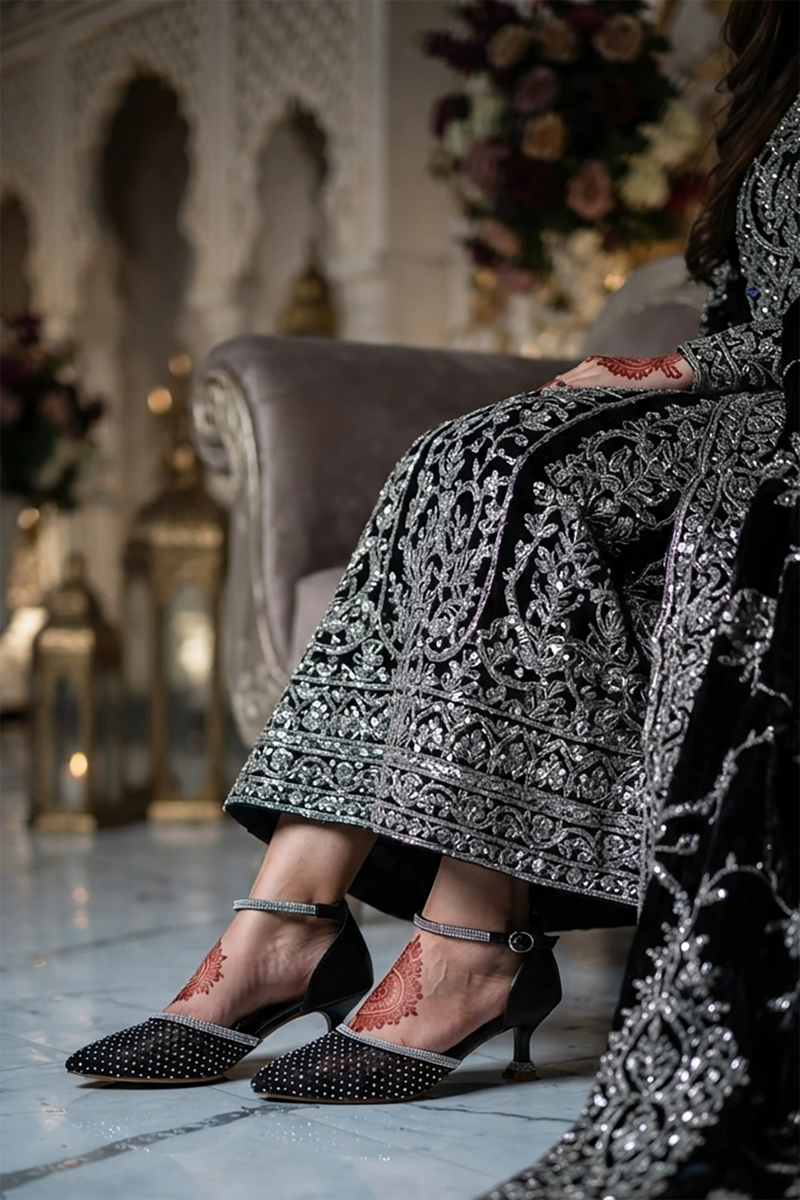 Bridal Court Shoes Black 0450128