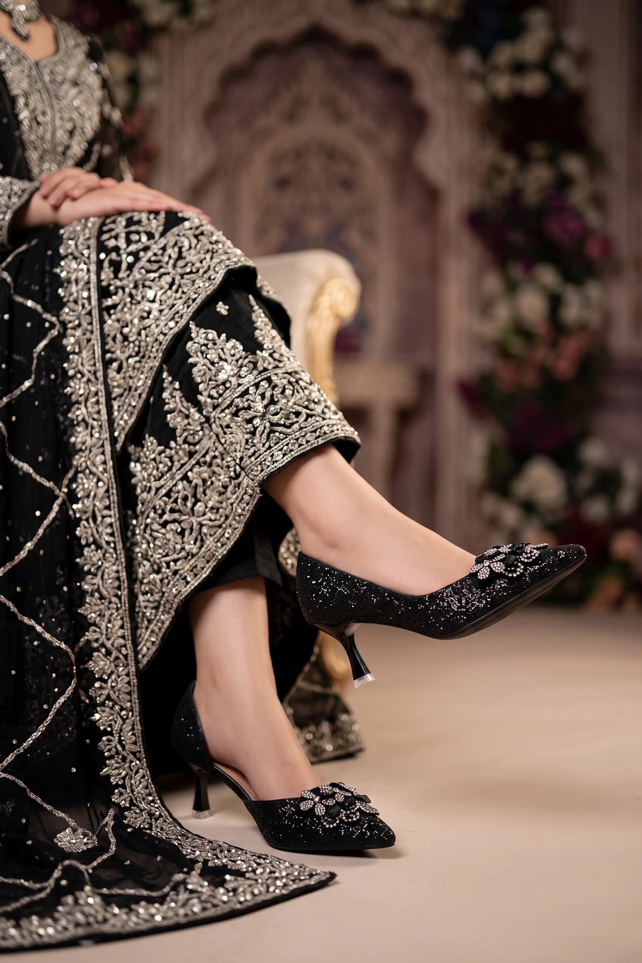 Bridal Court Shoes Black 0450198