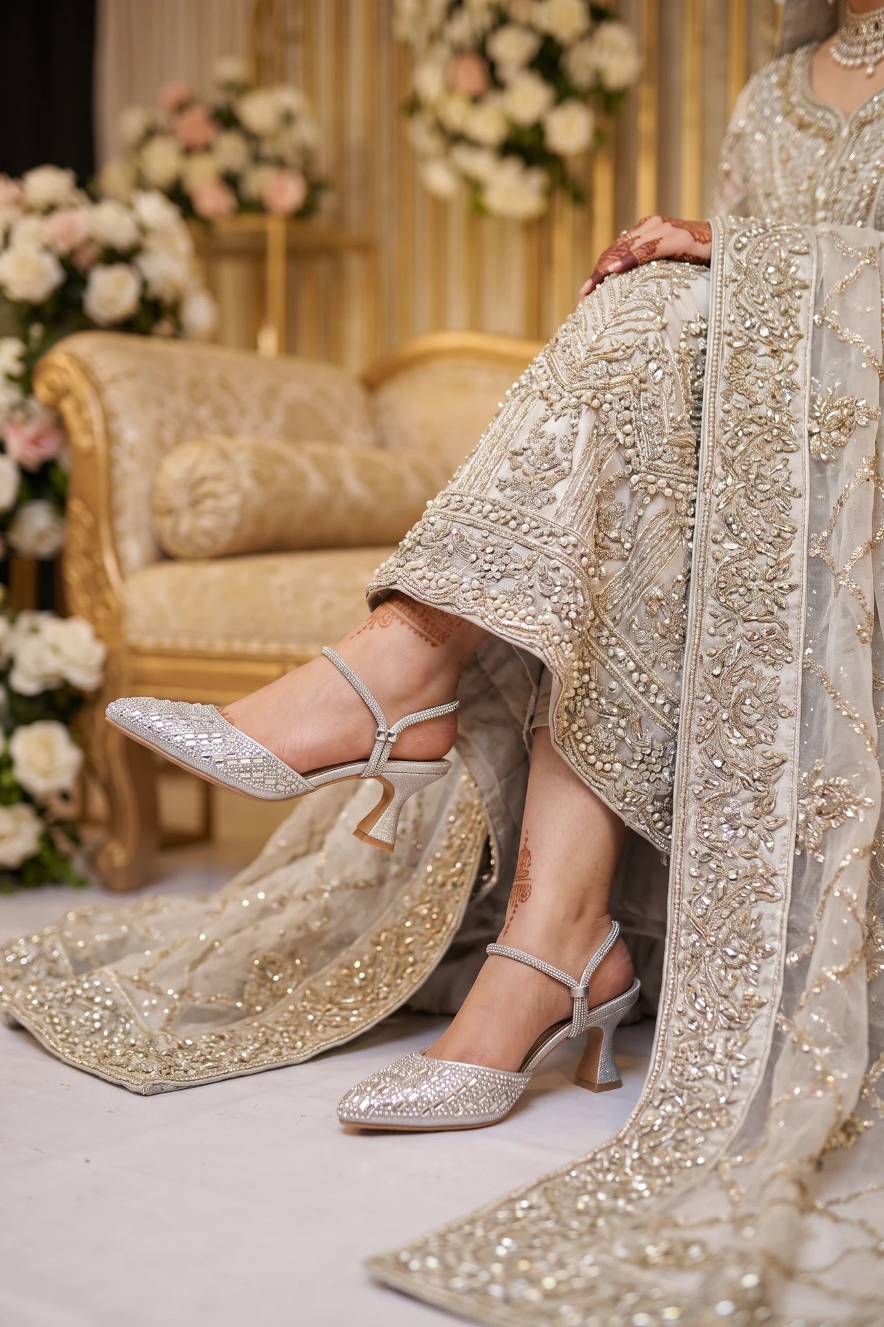 Bridal Court Shoes Silver 0450146
