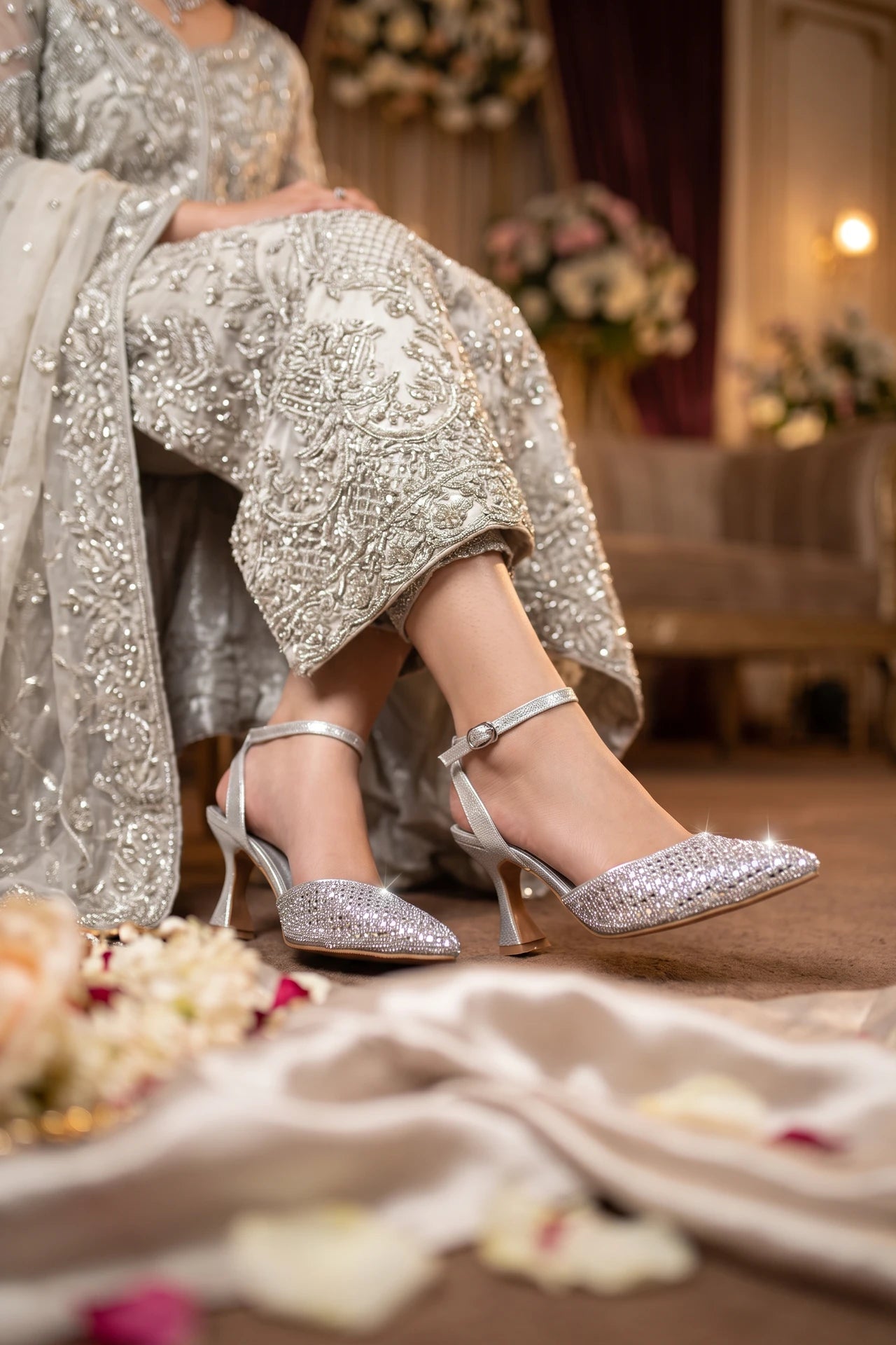 Bridal Court Shoes Silver 0450147