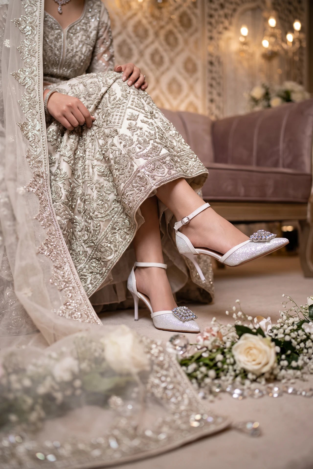 Bridal Court Shoes White 0450192