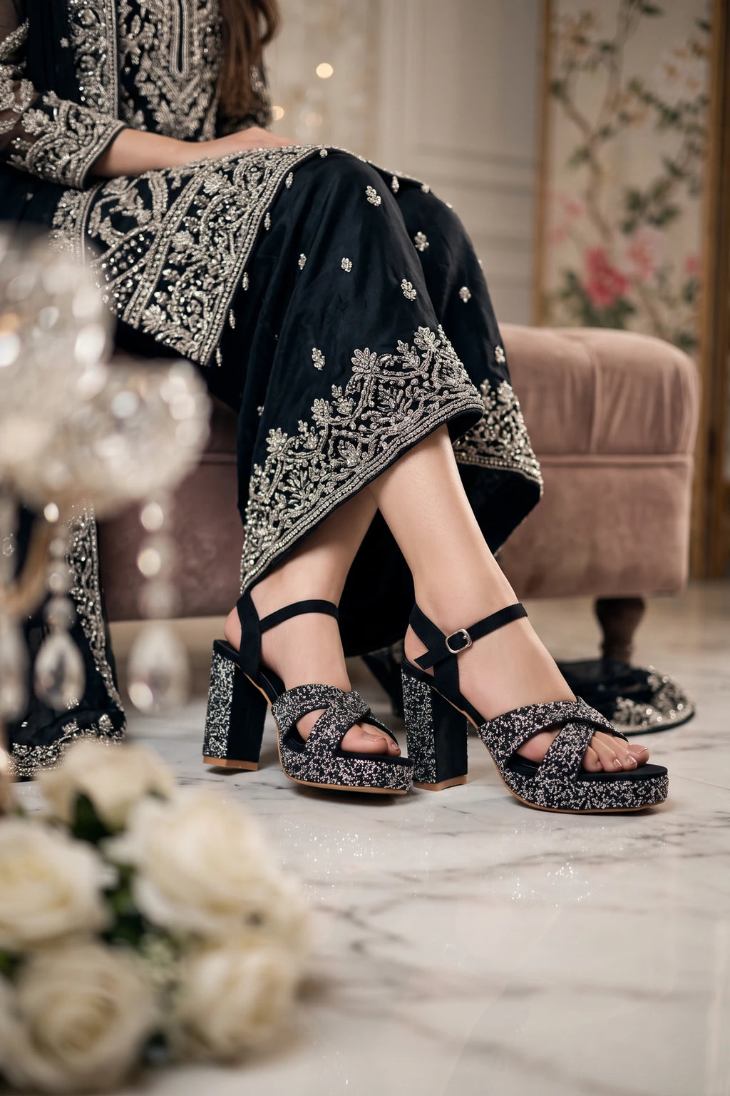 Bridal Sandal Black 0421834