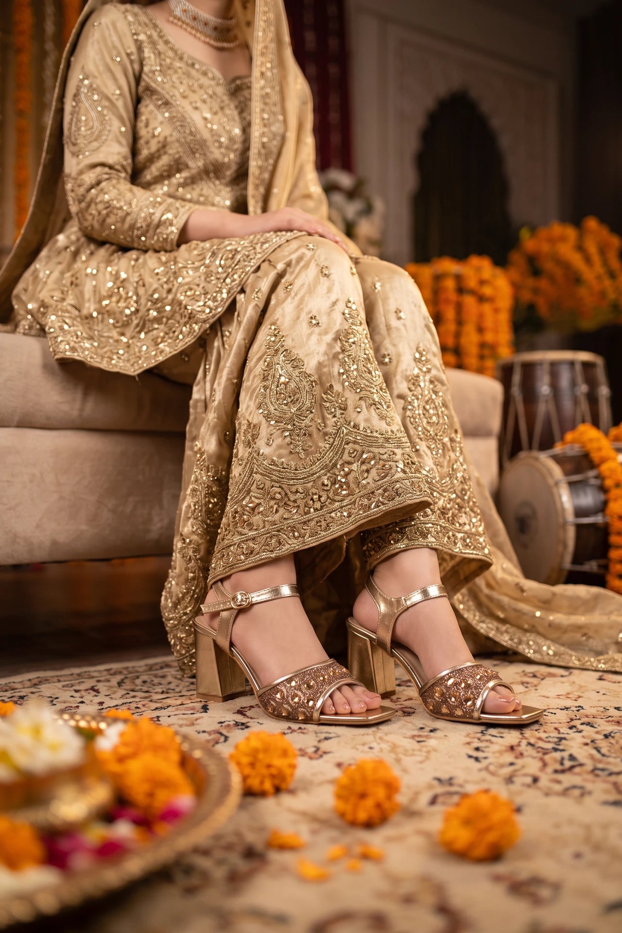 Bridal Sandal Golden 0421695