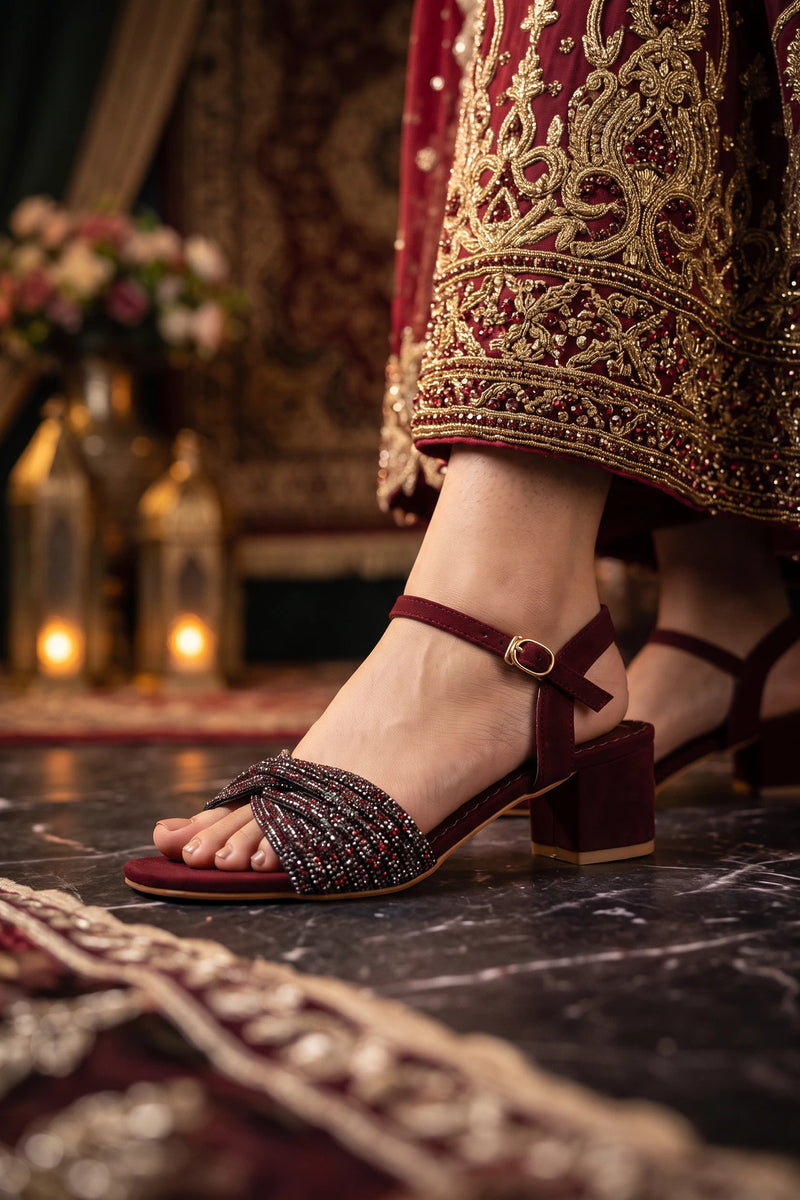 Bridal Sandal Maroon 0421821